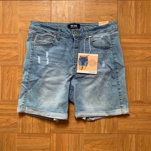 Plus size denim shorts